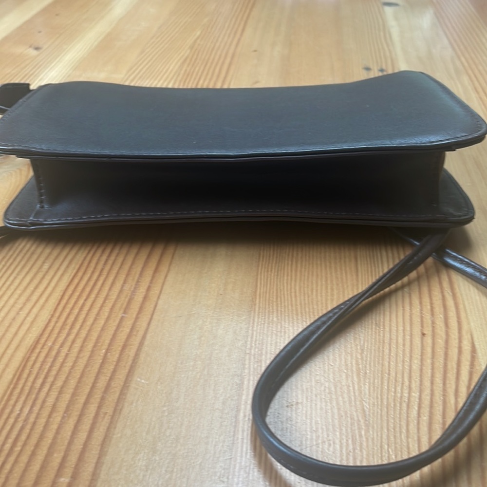 Leather Dark Chocolate brown bag crossbody- NOT BLACK! 🤎🤎🤎 - Picture 7 of 12